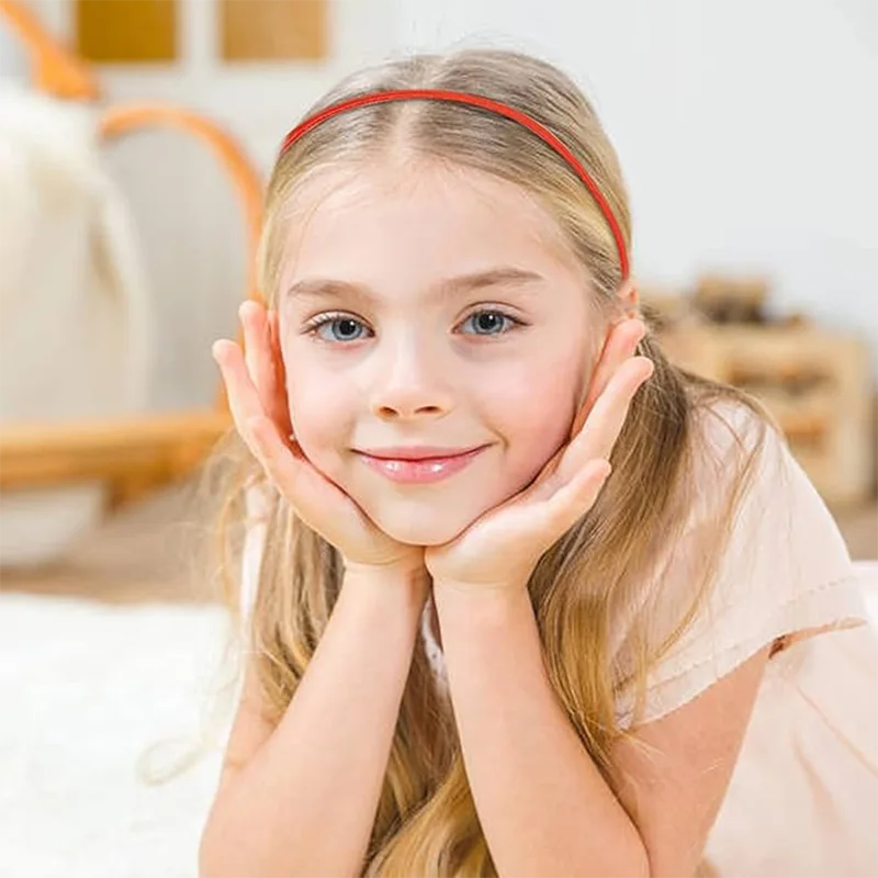 ที่คาดผมโลหะผอมน้ำหนักเบาสำหรับเด็กผู้หญิง