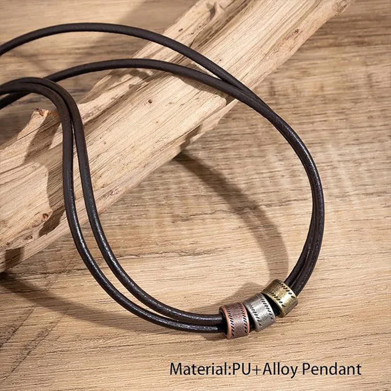 Leather Man Fashion Necklace